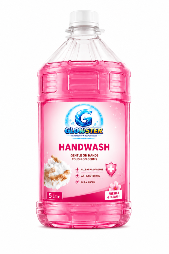 Best cleaning products for offices by Glowster including handwash floor cleaner glass cleaner toilet cleaner and hygiene solutions