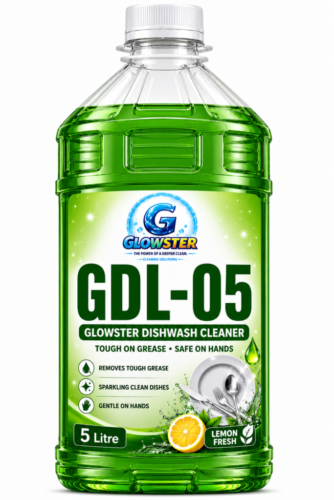 GDL-05 Glowster Dishwash Cleaner 5 litre bottle for utensil and kitchenware cleaning solution