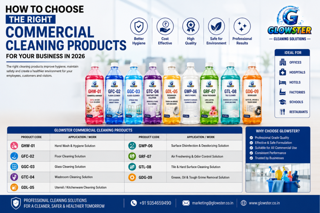 HOW TO CHOOSE THE RIGHT COMMERCIAL CLEANING PRODUCTS FOR YOUR BUSINESS IN 2026