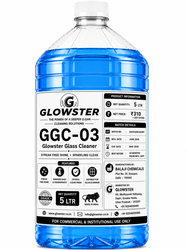 glowster-ggc-03-glass-cleaner-5-litre.webp Glowster GGC-03 Glass Cleaner 5 Litre Commercial Glass and Mirror Cleaning Solution