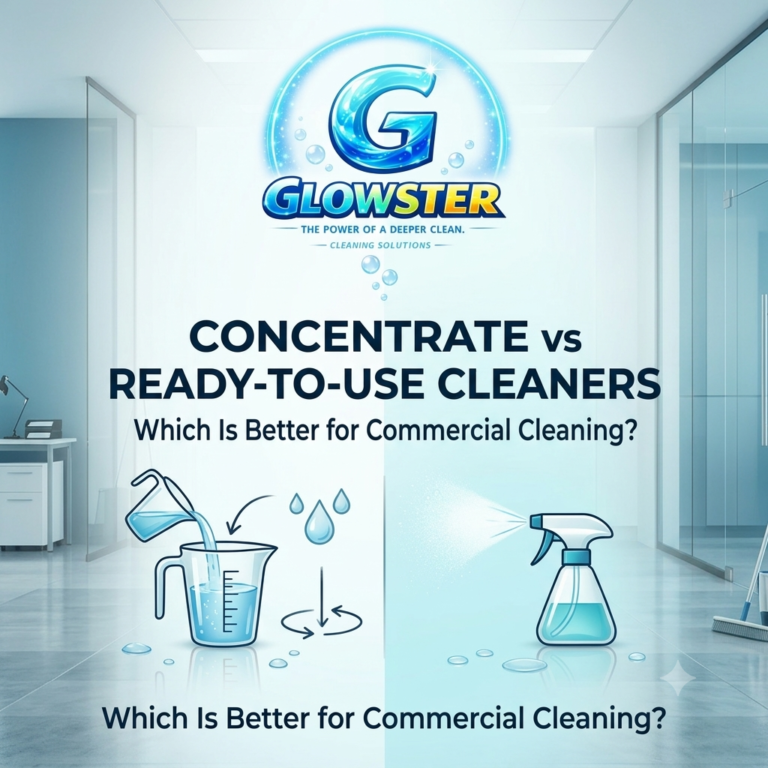 Concentrate vs ready-to-use cleaners for commercial cleaning