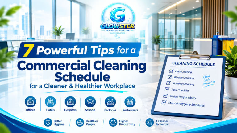 Commercial cleaning schedule and housekeeping checklist for offices hotels and facilities